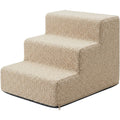 Nwjkx Three Step Low-Rise Foam Pet Stair Boucle Oatmeal - Product view